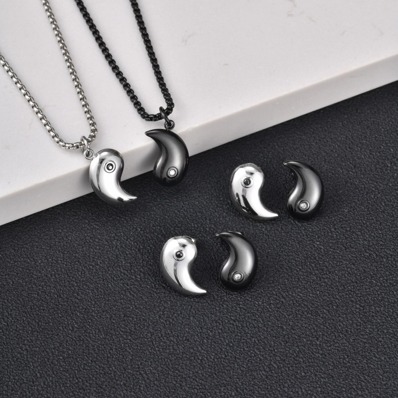 Wholesale Stainless Steel Yin Yang Jewelry Set