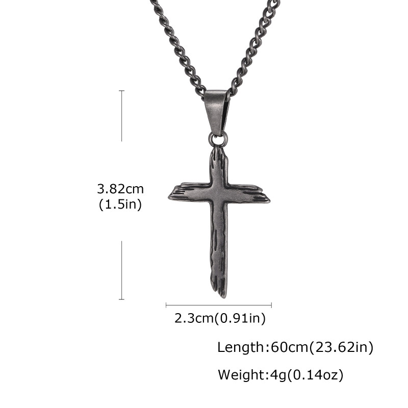 Wholesale Stainless Steel Grunge Cross Necklaces