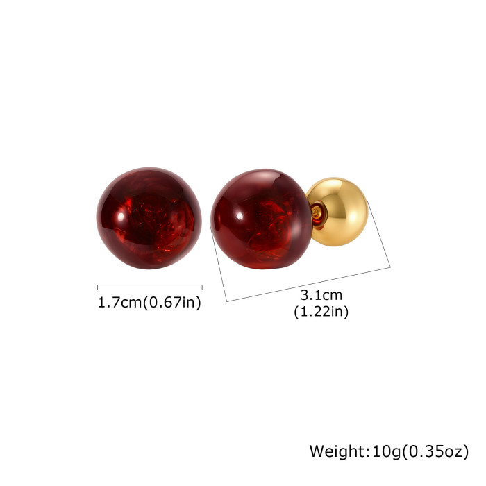 Wholesale Stainless Steel Cherry Earrings