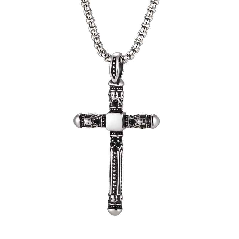 Wholesale Stainless Steel Skull Cross Necklaces