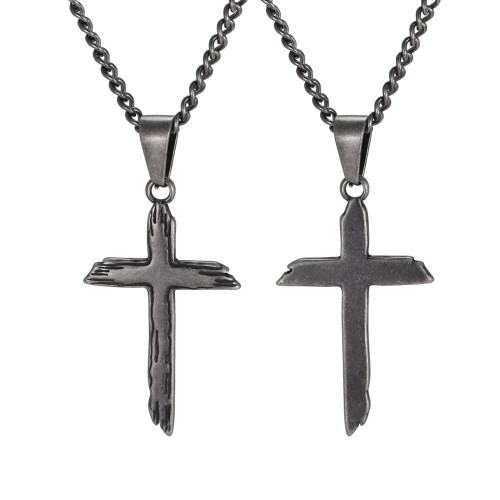 Wholesale Stainless Steel Grunge Cross Necklaces