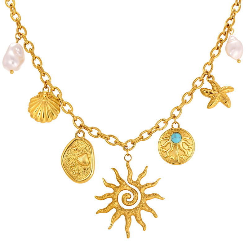 Wholesale Luxury Stainless Steel Charm Necklaces