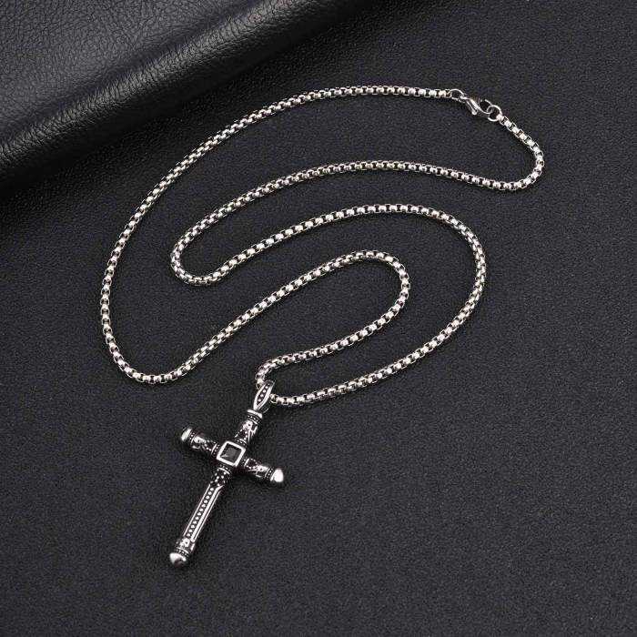 Wholesale Stainless Steel Skull Cross Necklaces