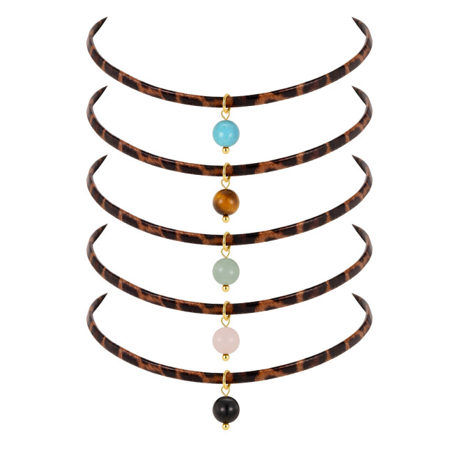 Wholesale Vintage Stainless Steel Leopard Chokers