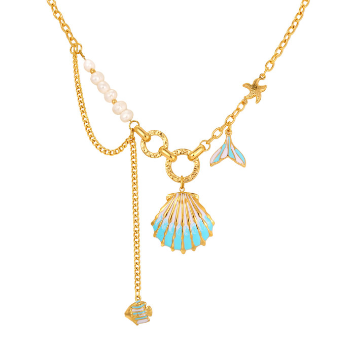 Wholesale Premium Mixed-Media Mermaidcore Necklaces