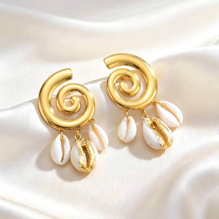 Wholesale Stainless Steel Mermaidcore Earrings