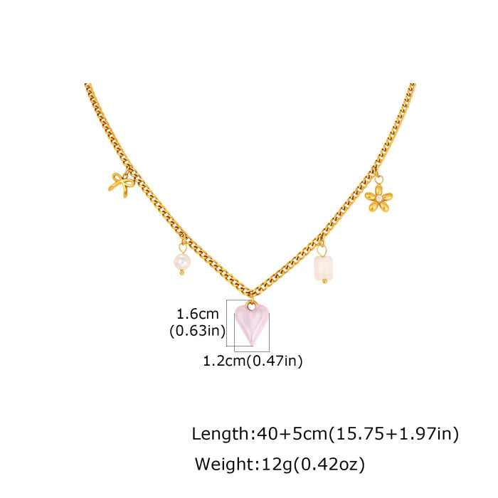 Wholesale Stainless Steel Coquette Charm Necklaces