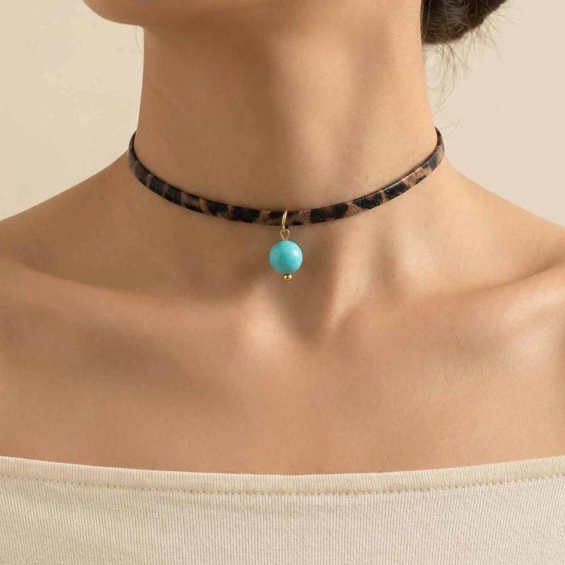 Wholesale Vintage Stainless Steel Leopard Chokers