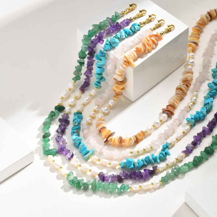 Wholesale Premium Multi-Gemstone Chip Necklaces