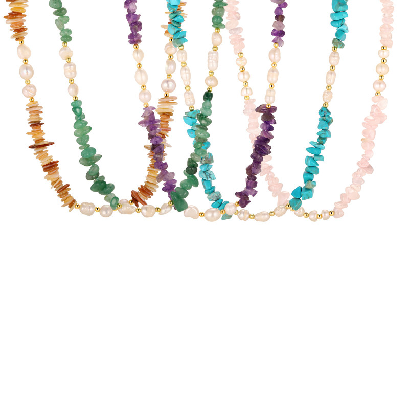 Wholesale Premium Multi-Gemstone Chip Necklaces