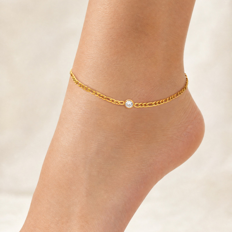Wholesale Stainless Steel Figaro Anklets