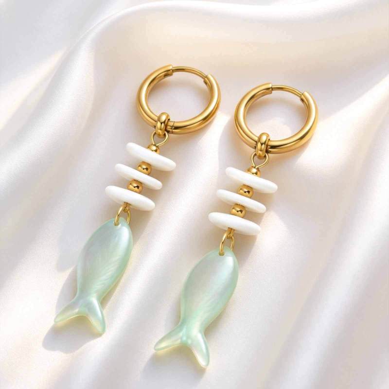 Wholesale Stainless Steel Mermaidcore Earrings