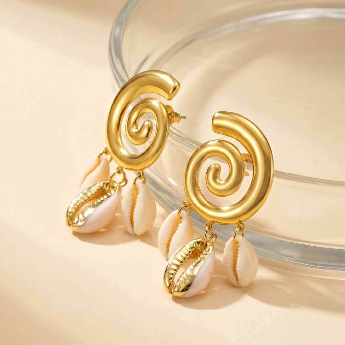 Wholesale Stainless Steel Mermaidcore Earrings