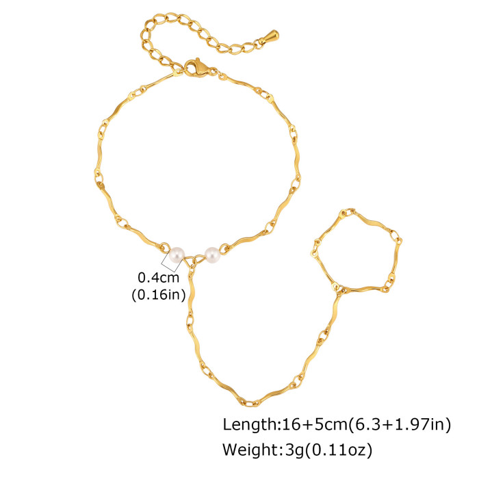 Wholesale Premium Stainless Steel Finger Ring Bracelet
