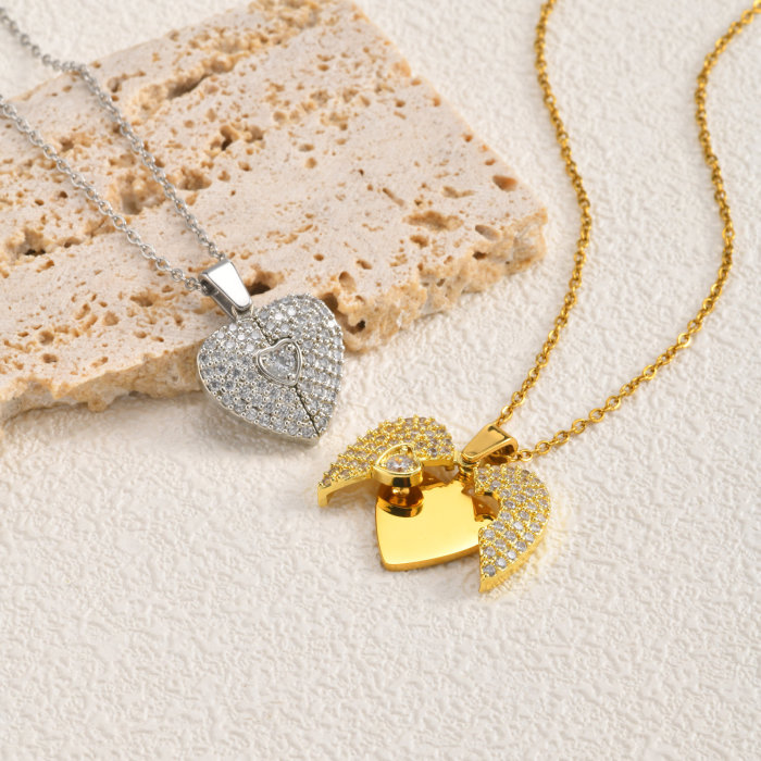 Wholesale Copper Folding Heart Lockets