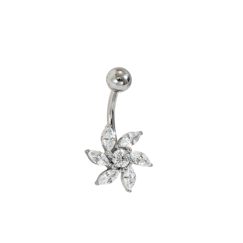 Wholesale Surgical Steel Sunflower Belly Ring