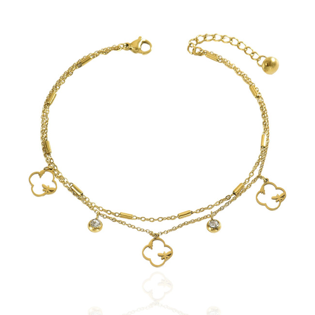 Wholesale Premium Stainless Steel Multi-Charm Anklet