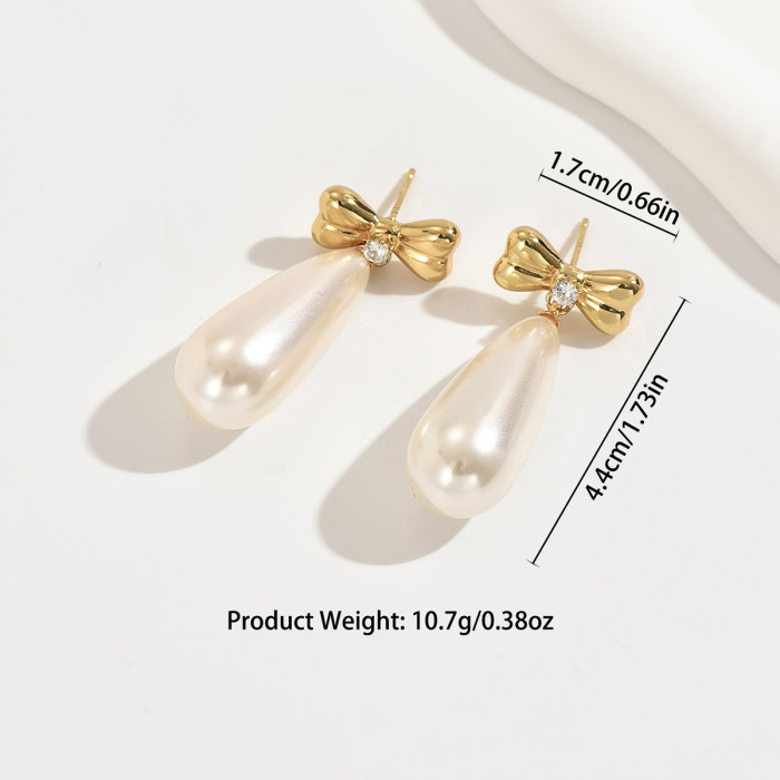 Wholesale Premium Stainless Steel Bow Earrings
