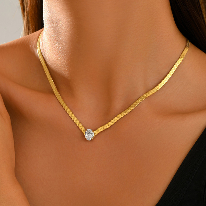 Wholesale Premium Stainless Steel Herringbone Necklace