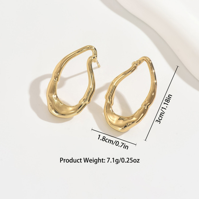 Wholesale Stainless Steel Luxury Fashion Hoops