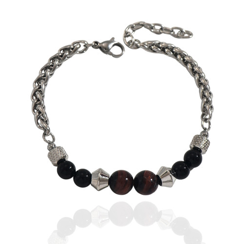 Wholesale Stainless Steel Natural Mineral Bracelet