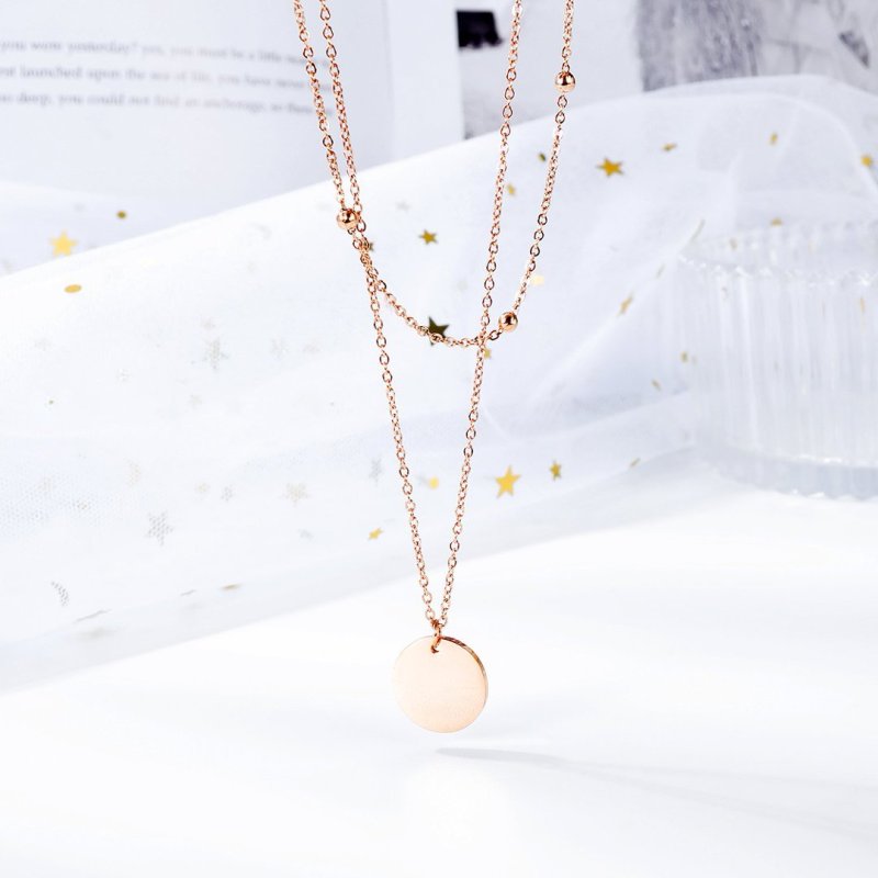 Wholesale Stainless Steel Double Necklace