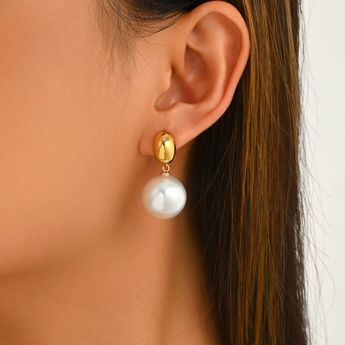 Wholesale Premium Stainless Steel Pearl Earrings