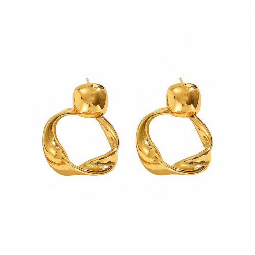 Wholesale Premium Stainless Steel Twisted Mobius Earring