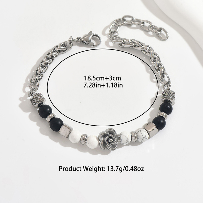 Wholesale Stainless Steel Natural Stone Bracelet