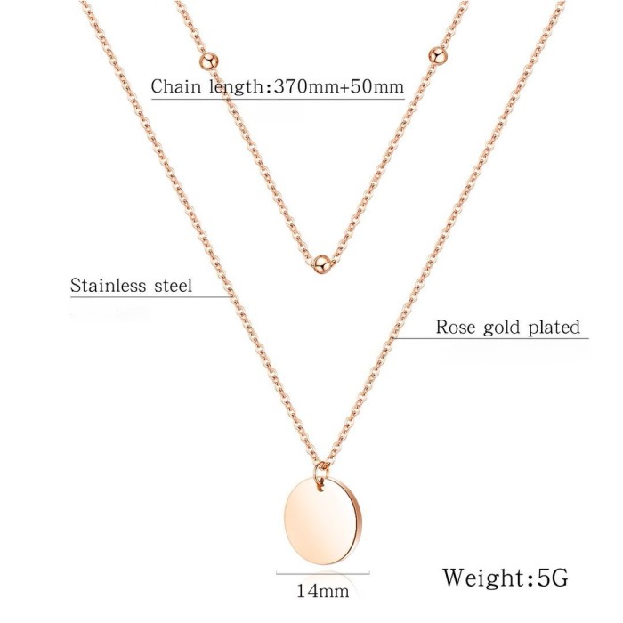 Wholesale Stainless Steel Double Necklace