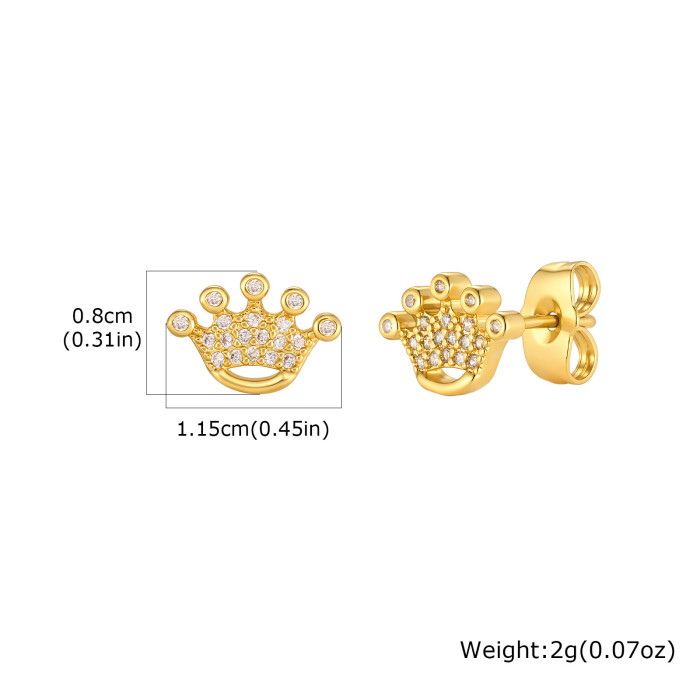 Wholesale Stainless Steel Micro-Pave Tiny Earring