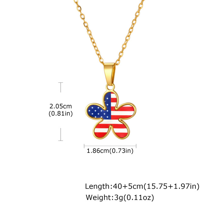 Wholesale Stainless Steel American Flag Pendant