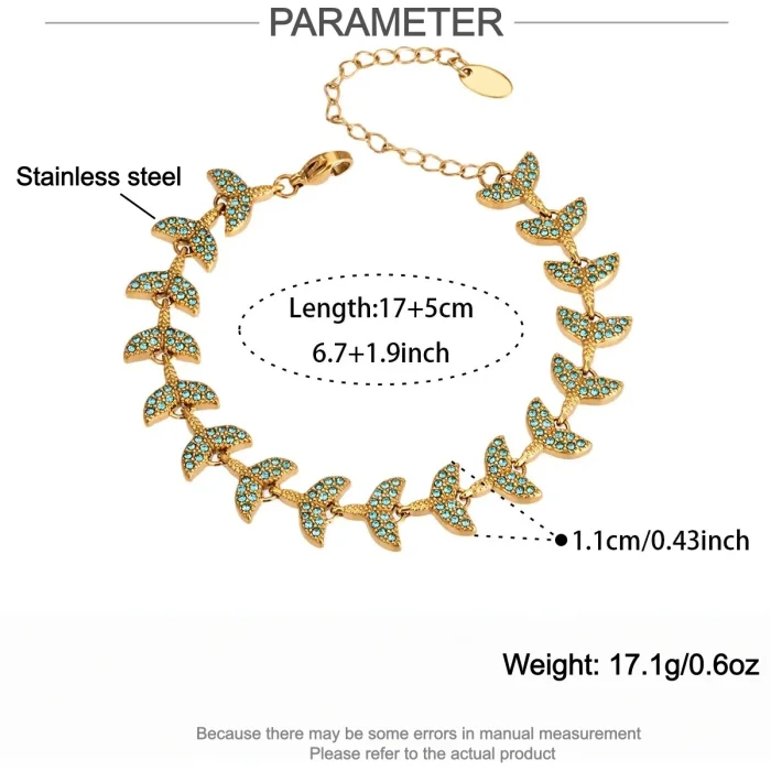 Wholesale Stainless Steel Ocean Tail Charms Bracelets