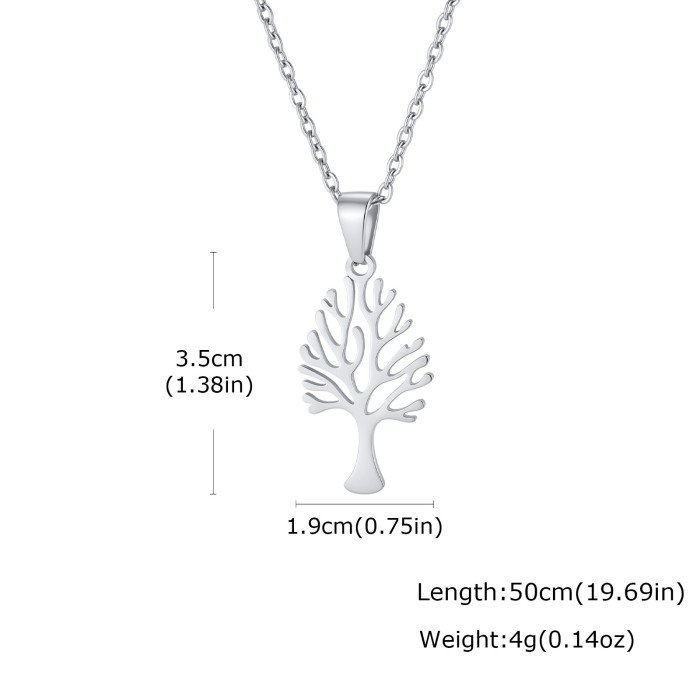 Wholesale Stainless Steel Tree of Life Pendant Necklace