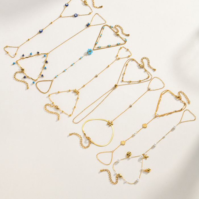 Wholesale 18K Gold Plated Stainless Steel Summer Beach Bracelets