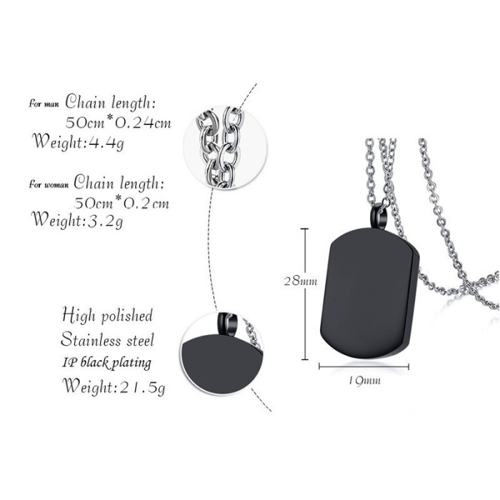 Wholesale Stainless Steel Dog Tag Necklace