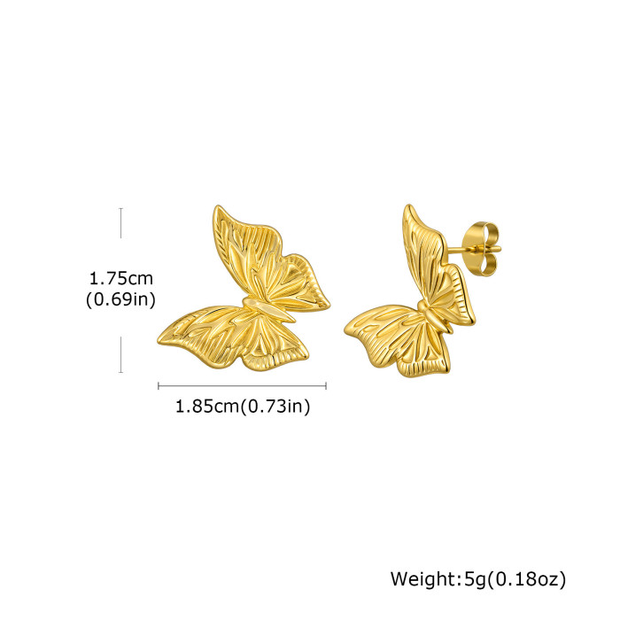 Wholesale Stainless Steel Minimalist Butterfly Jewelry Set