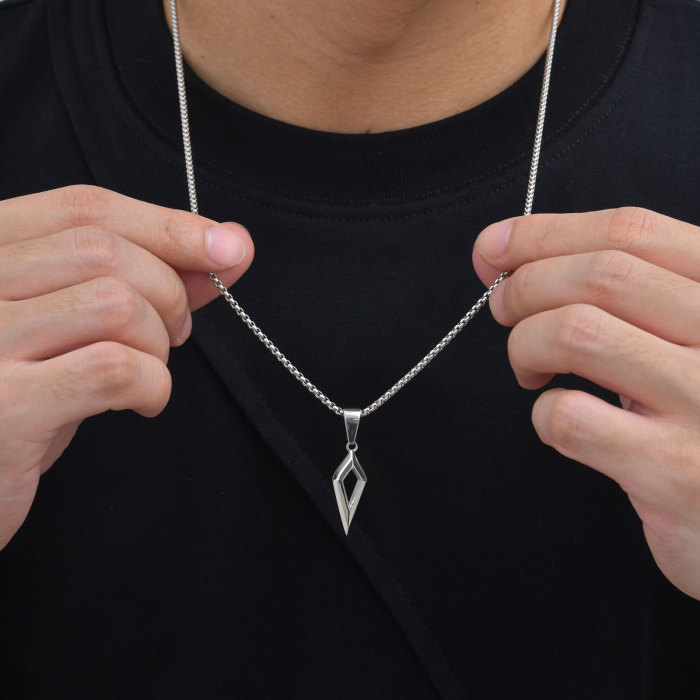 Stainless Steel Geometric Pendant Necklace Wholesale