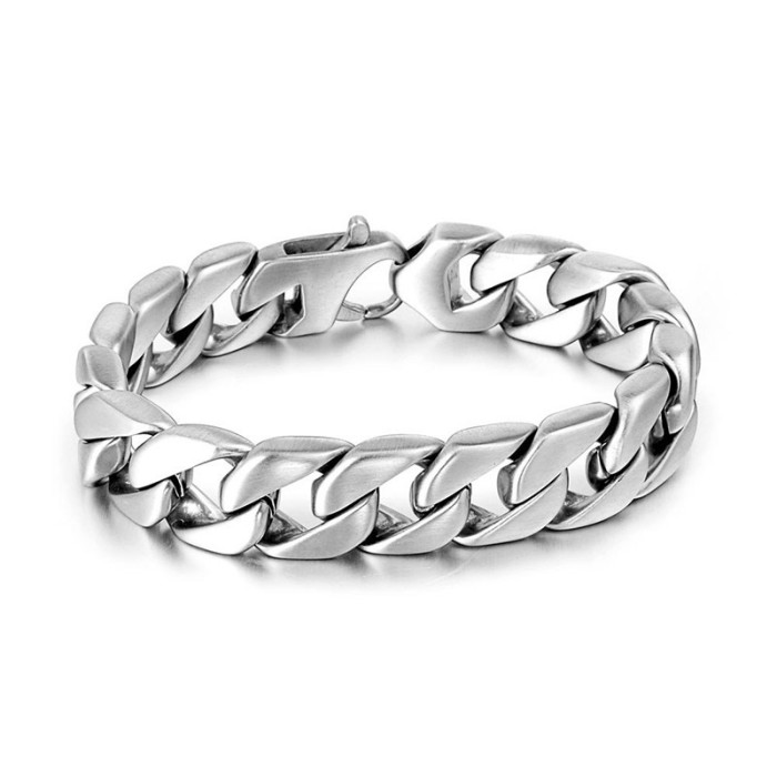 Large Stainless Steel Mens Chain Bracelet