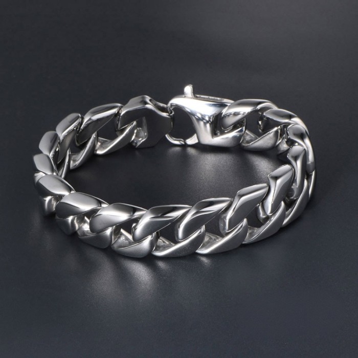 Large Stainless Steel Mens Chain Bracelet