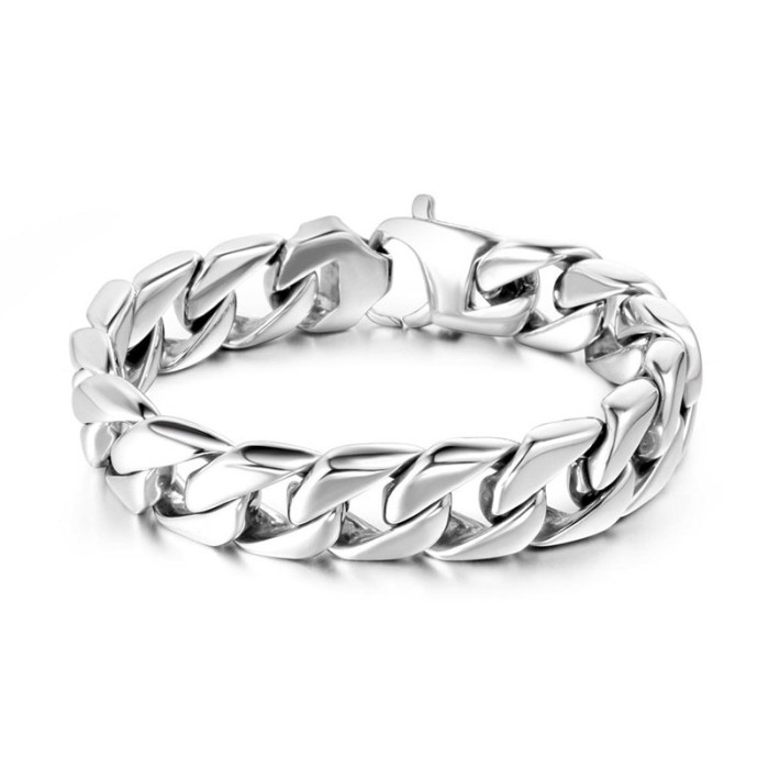 Large Stainless Steel Mens Chain Bracelet