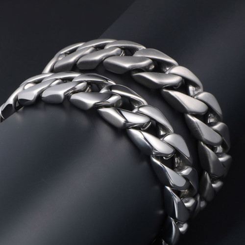 Large Stainless Steel Mens Chain Bracelet