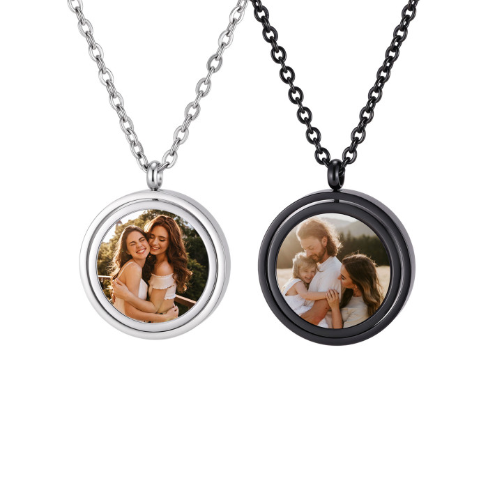 Wholesale Personalized Family Photo Memory Round Pendant