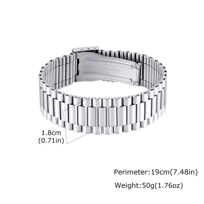 Wholesale Stainless Steel President Watch Band Link Bracelet