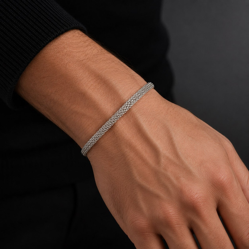 Wholesale Women's Stainless Steel Mesh Chain Bracelet