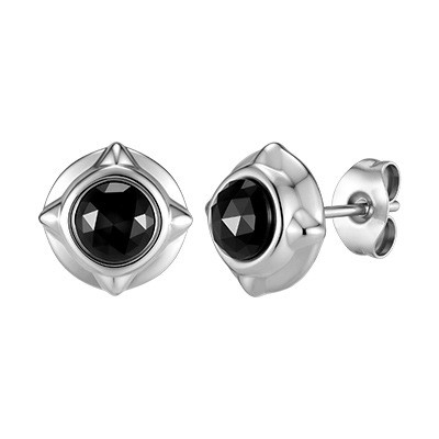 Wholesale Stainless Steel Round Four-Pointed Star Earrings