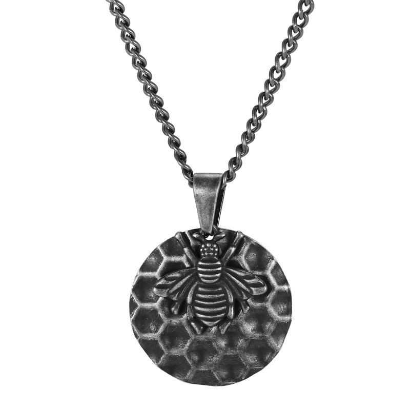 Wholesale Stainless Steel Bee Honeycomb Pendant