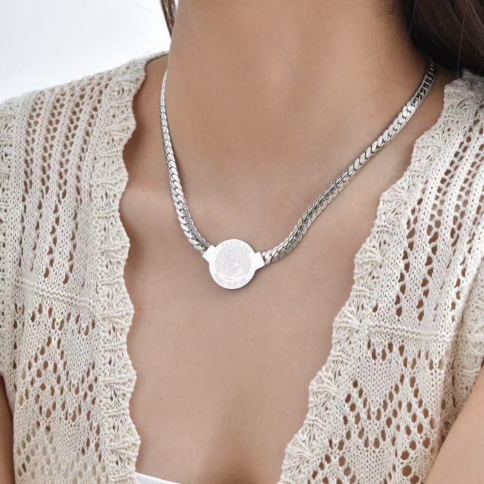 Wholesale Stainless Steel Padre Pio NK Chain Necklace