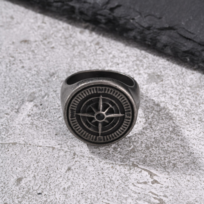 Wholesale Stainless Steel Compass Ring