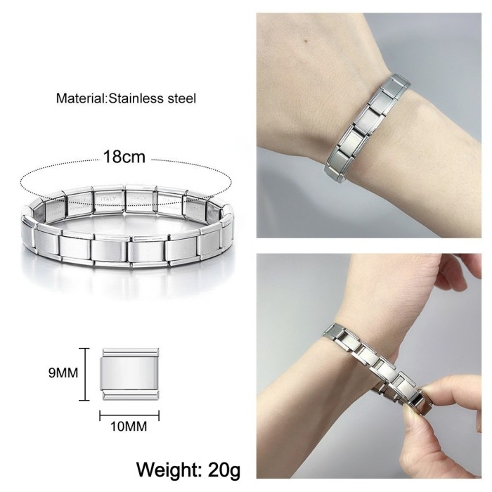 Wholesale Stainless Steel Heart Link Charm Bracelet